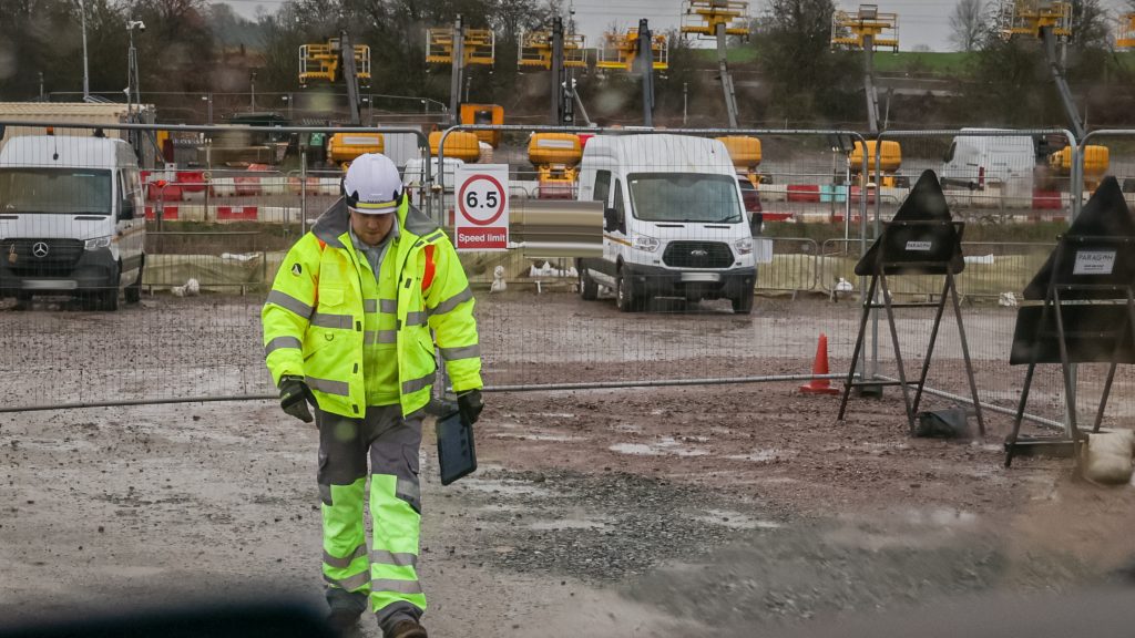 Construction Traffic Management Operative On Site