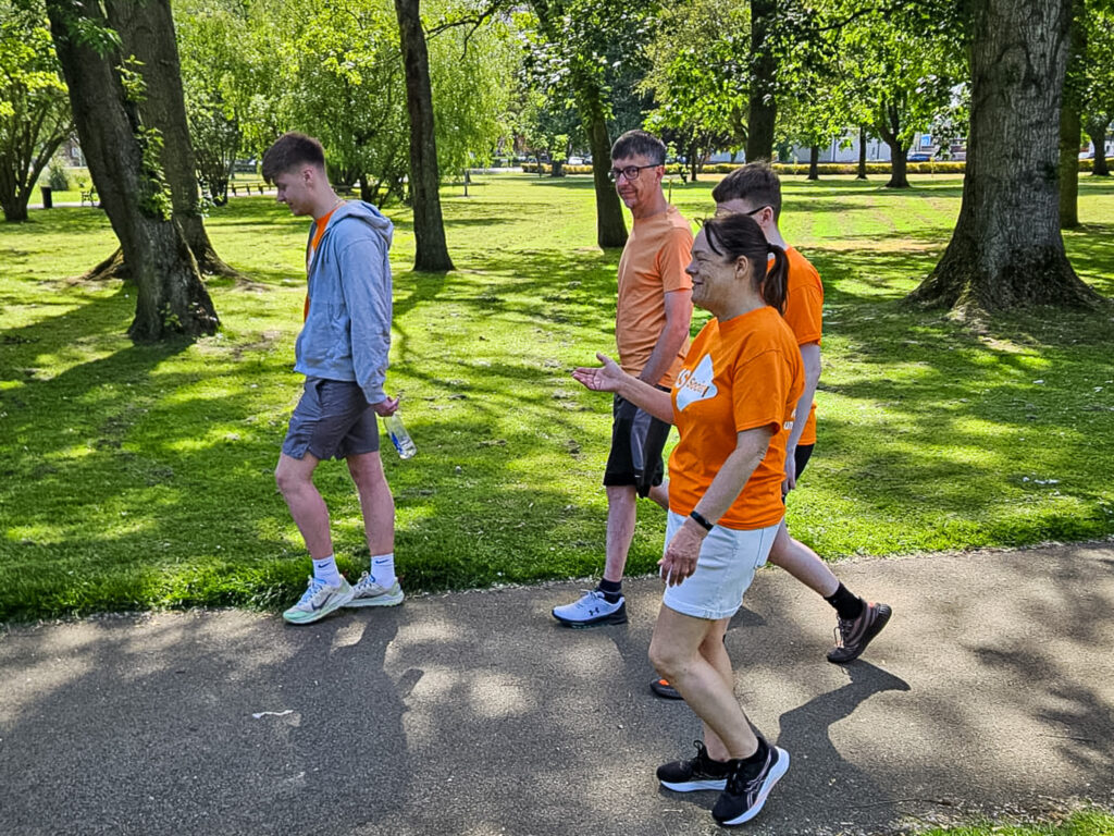 Paragon Traffic Management team and supporters walking the 5-mile MS Society charity route in Scunthorpe