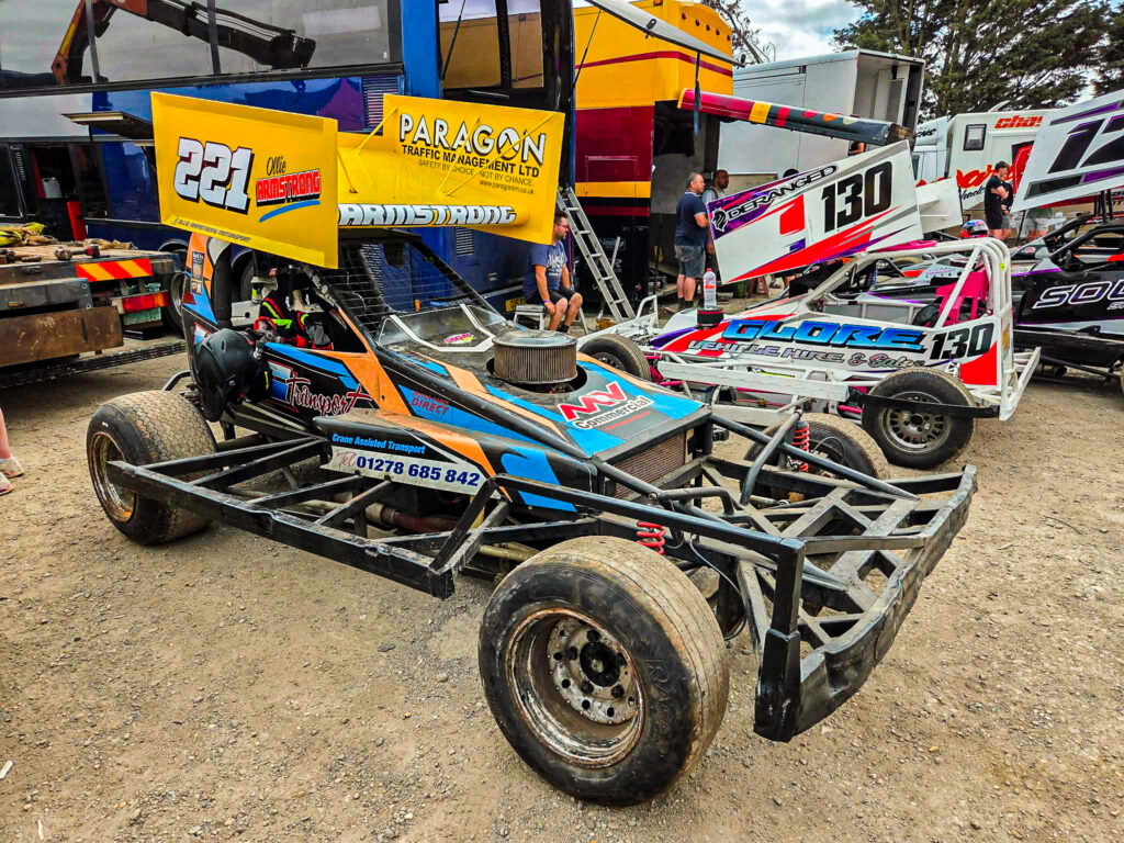 Ollie Armstrong from Paragon Traffic Management Races Stock Cars 