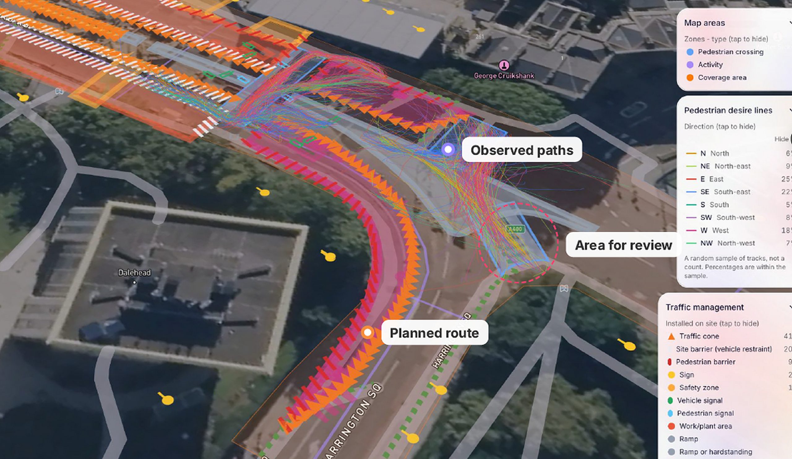 Intelligent radar monitoring in temporary traffic management